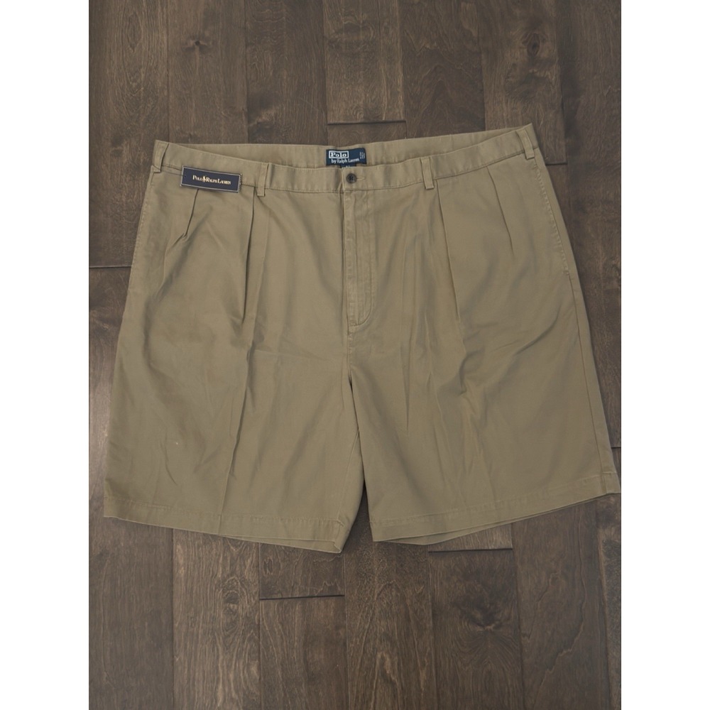 NWT Vintage Polo Ralph Lauren Mens Pleated Chino Tyler Shorts Size 50B 9" Inseam
